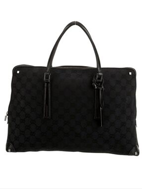 Gucci Black GG Logo Tote Bag
